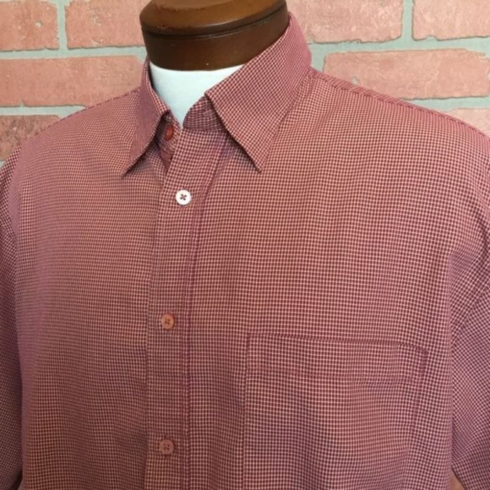 Bugatchi Uomo Mens Button Front Shirt Size Large